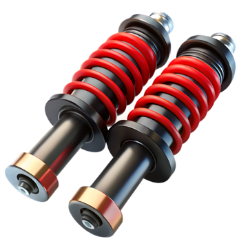 Pngtree high performance red and transparent coilover shocks png image 16576049